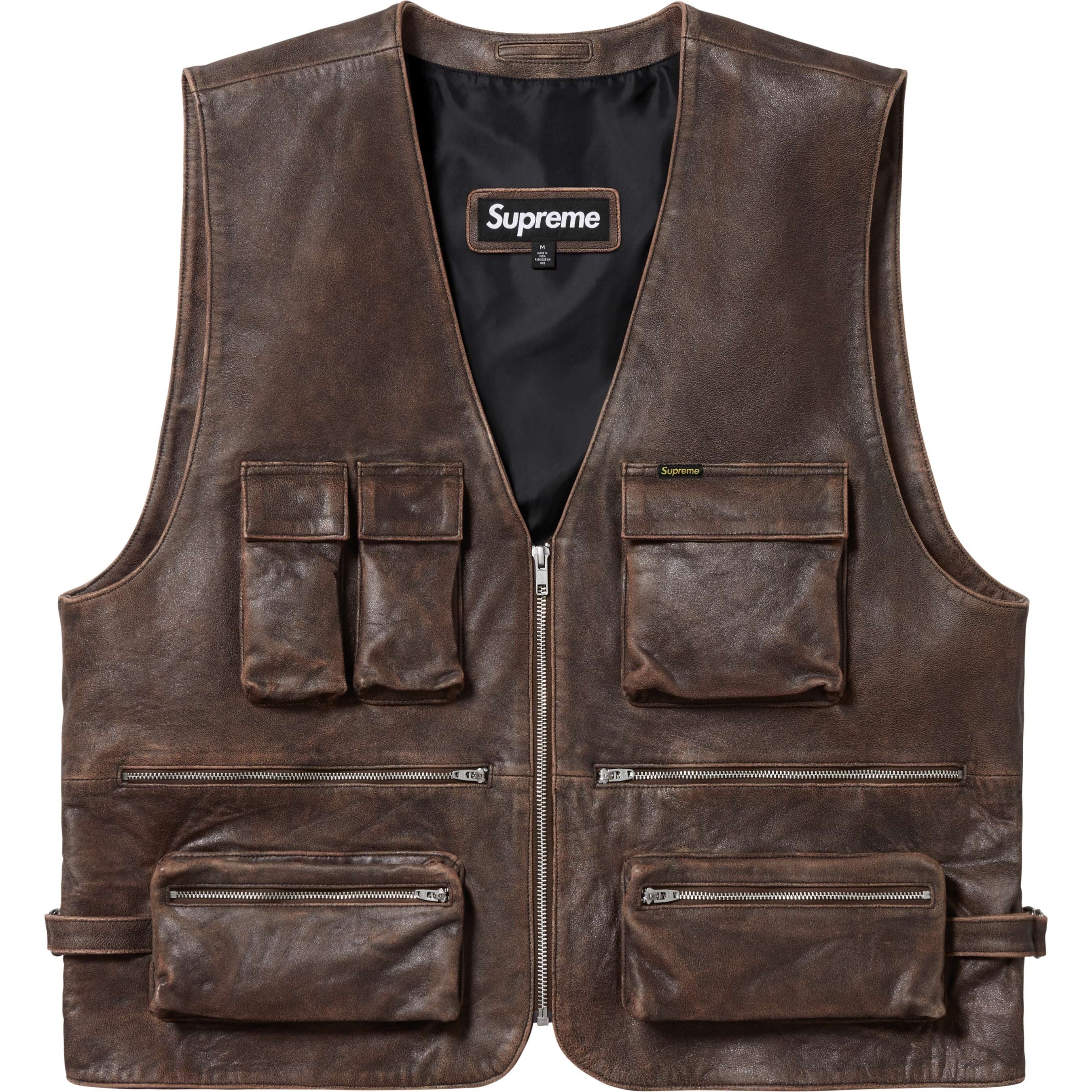 Leather Cargo Vest view 11